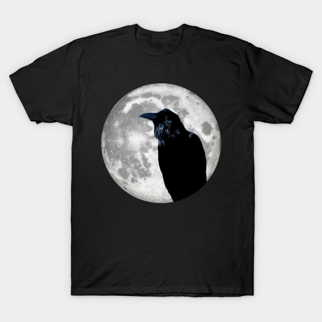 Raven in the moon T-Shirt by griffinjustdesigns